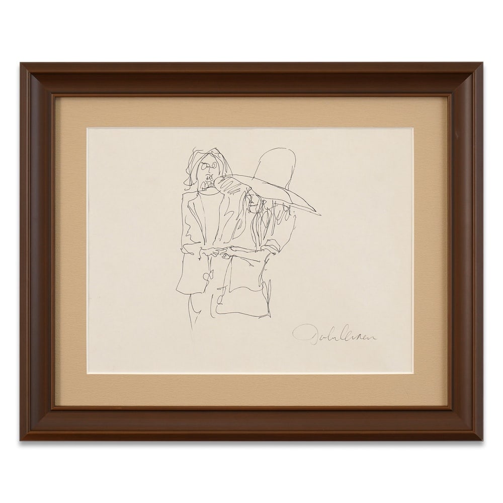 JOHN LENNON HAND-DRAWN AND SIGNED CONTINUOUS LINE DRAWING (1 of 1)