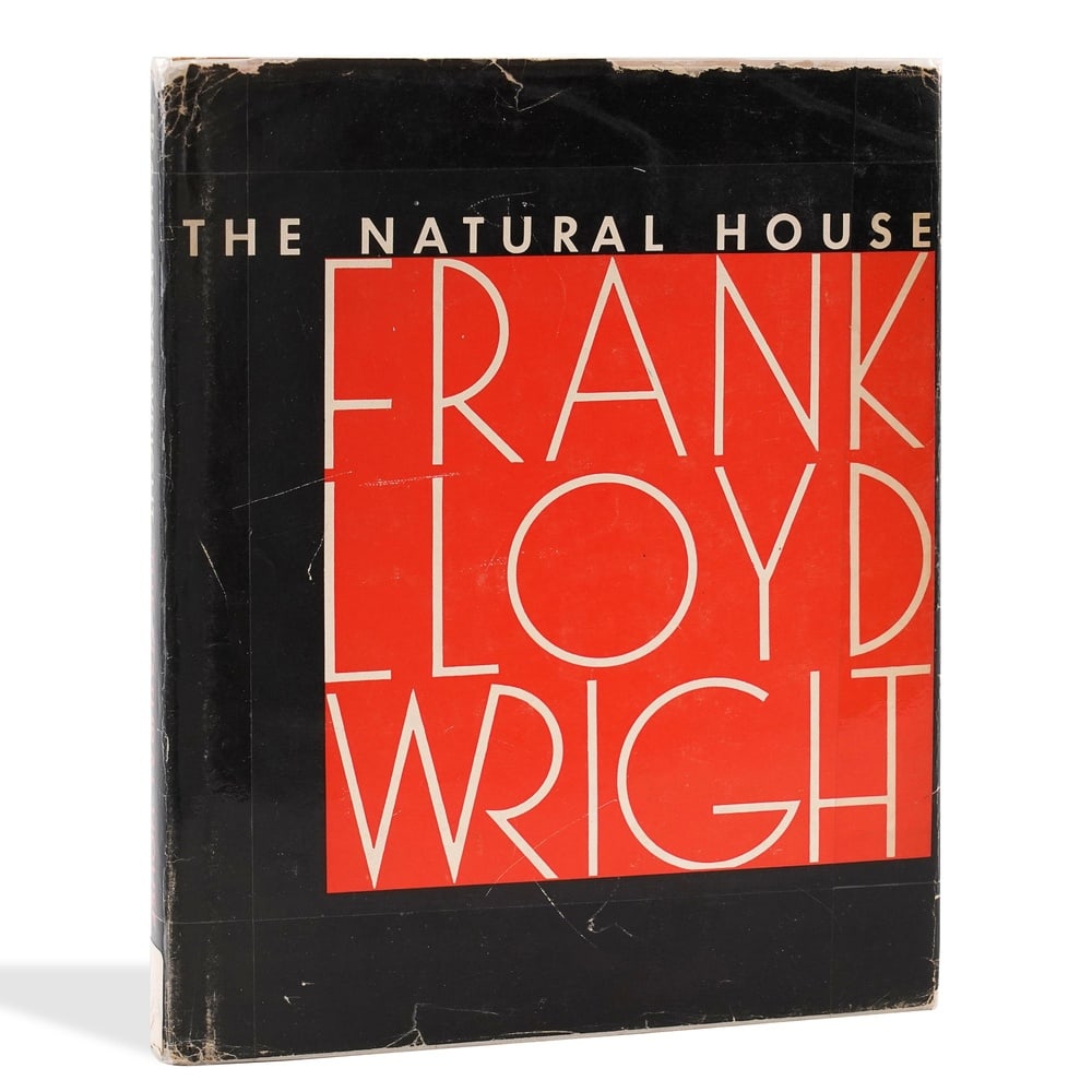 FRANK LLOYD WRIGHT SIGNED THE NATURAL HOUSE: 10 1/8 x 8 1/4 in (25.8 x 21 cm) Provenance and Authentication: This collectible has undergone a rigorous forensic evaluation. The signatures were carefully analyzed across multiple criteria,