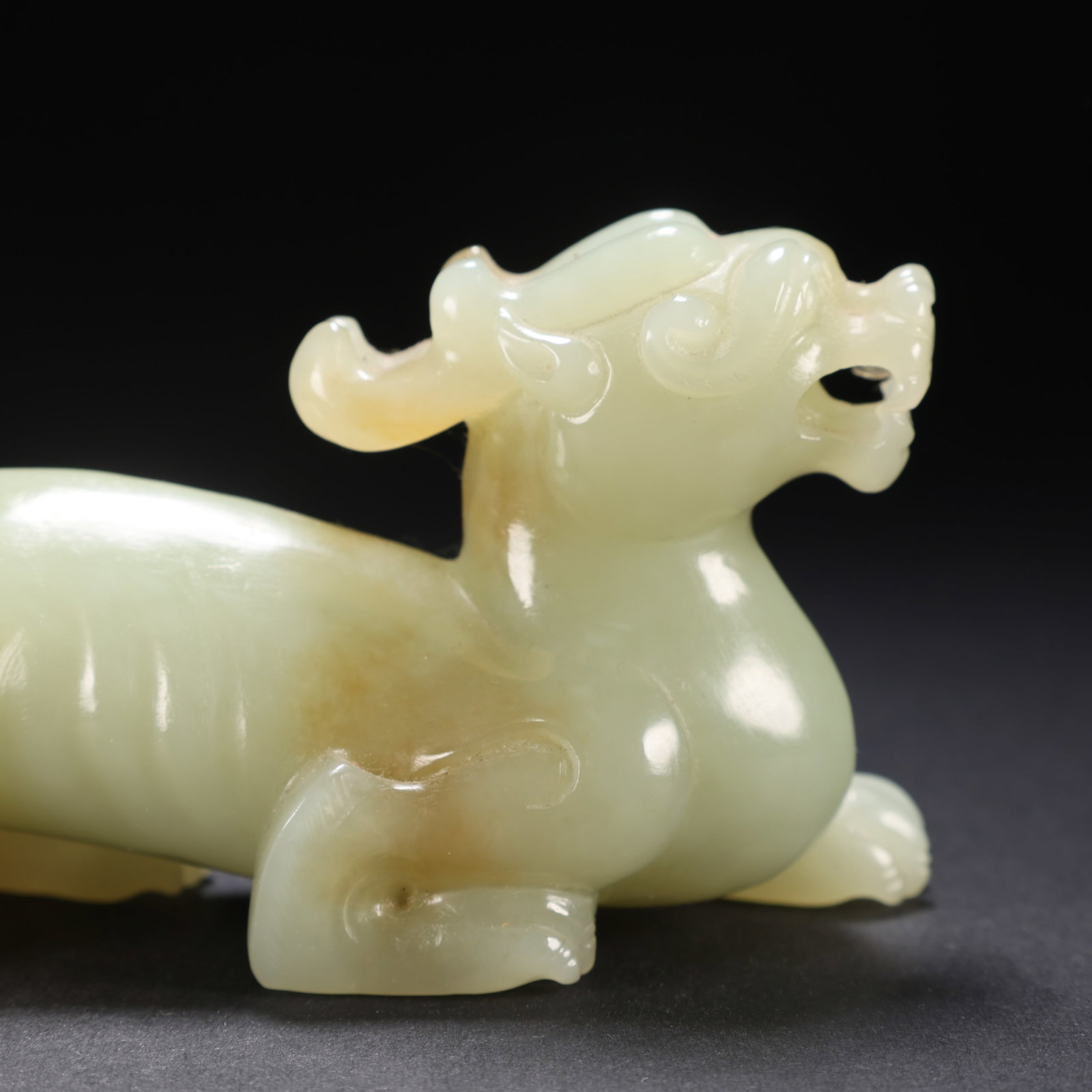 Ancient Chinese Hetian Jade Auspicious Beasts - 2