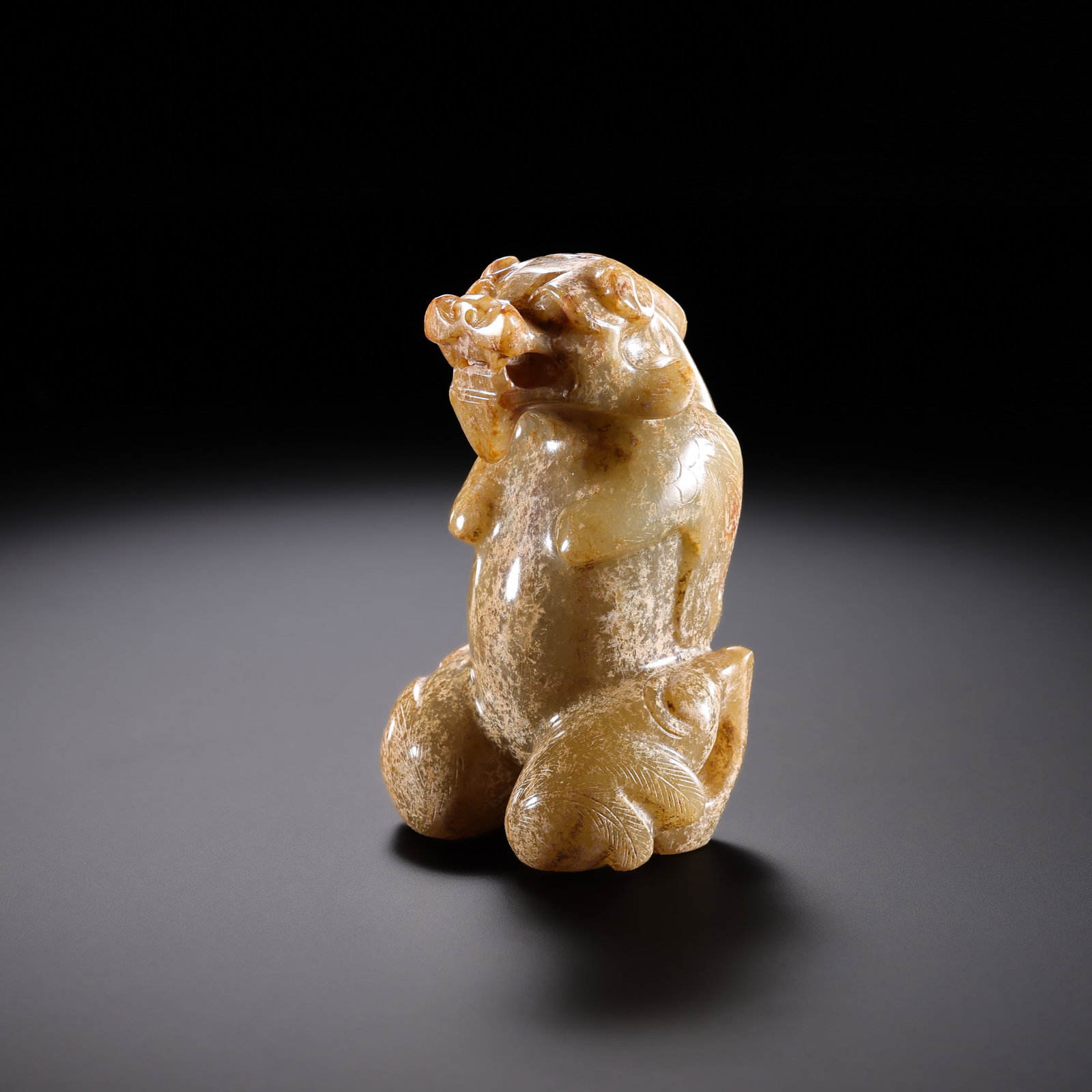 Jade auspicious beasts from the Han Dynasty in China (1 of 10)
