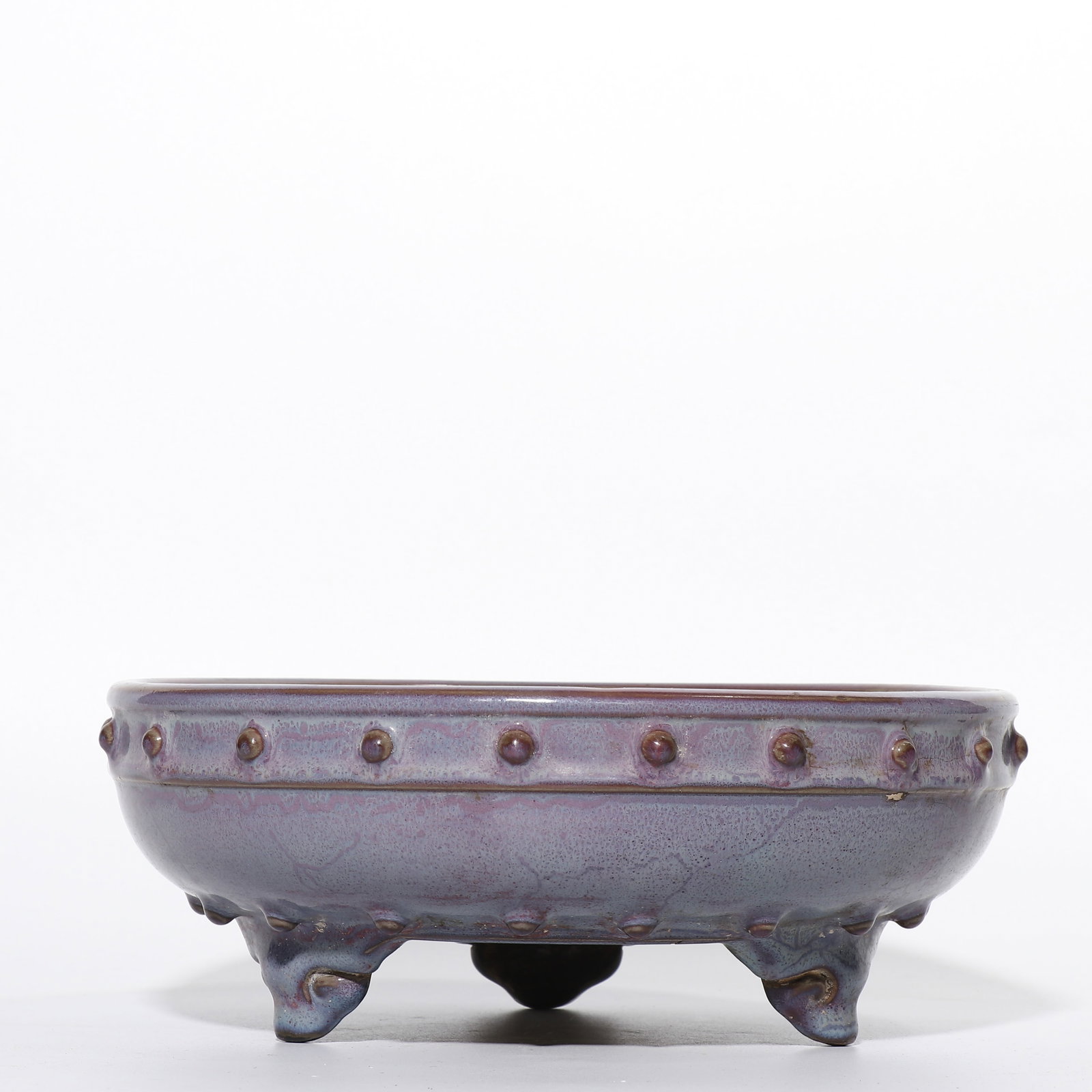 Three-legged incense burner from the Jun kiln in the Ming Dynasty, China: /