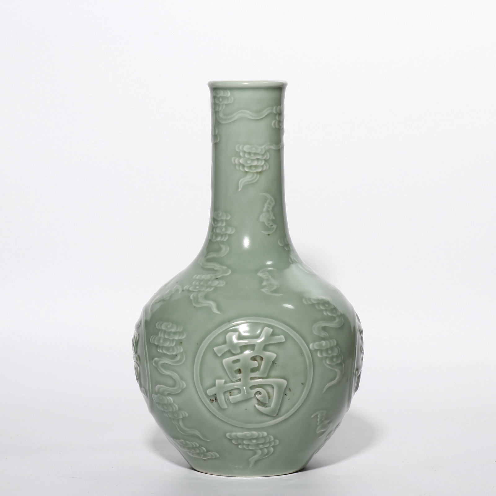 celadon-glazed celestial globe vase from the Qianlong period of the Qing Dynasty, China (1 of 6)