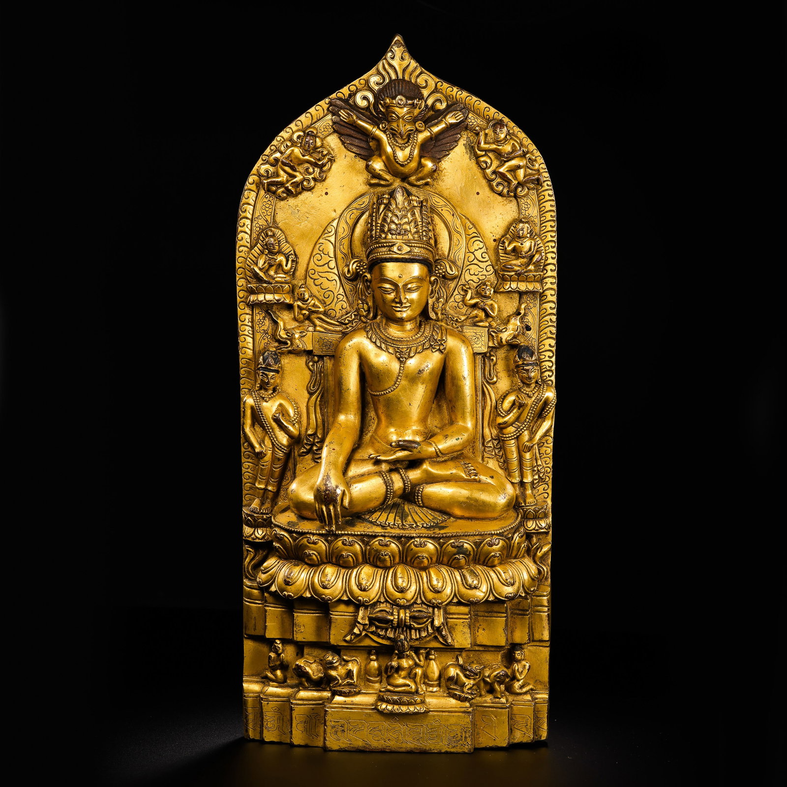 Gilded Bronze Buddhist Tablet from the Ming Dynasty in China (1 of 12)