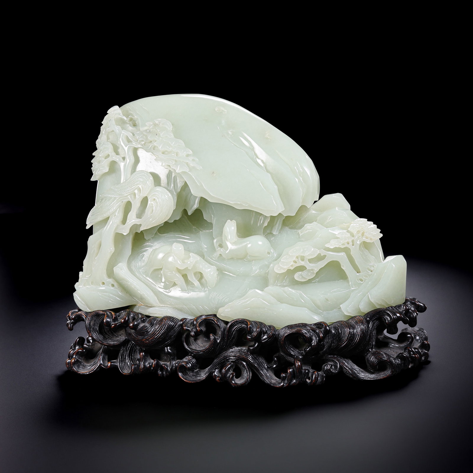 Chinese Qing Dynasty Hetian white jade mountain-shaped ornament (1 of 9)