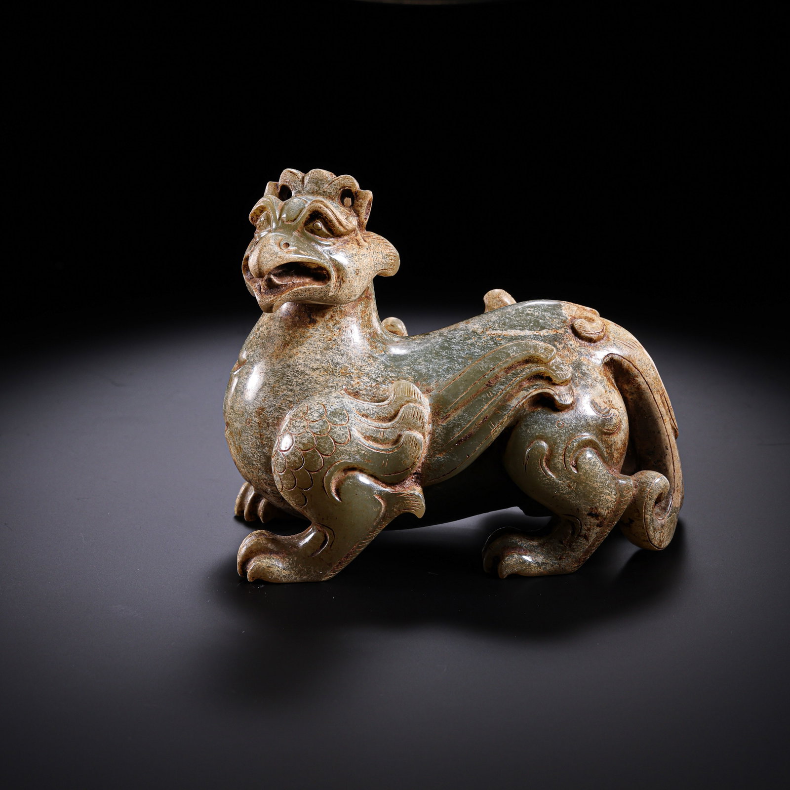 Jade auspicious beasts from the Han Dynasty in China (1 of 9)