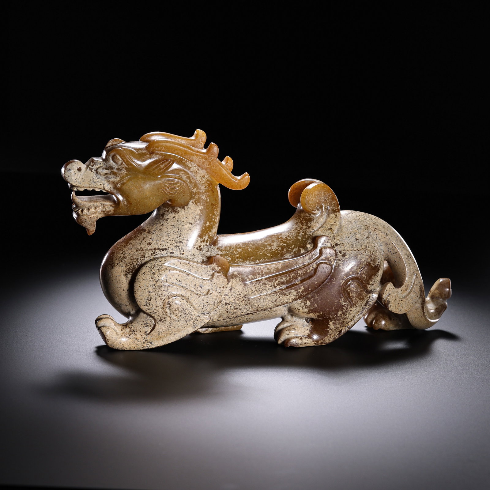 Jade auspicious beasts from the Han Dynasty in China (1 of 8)