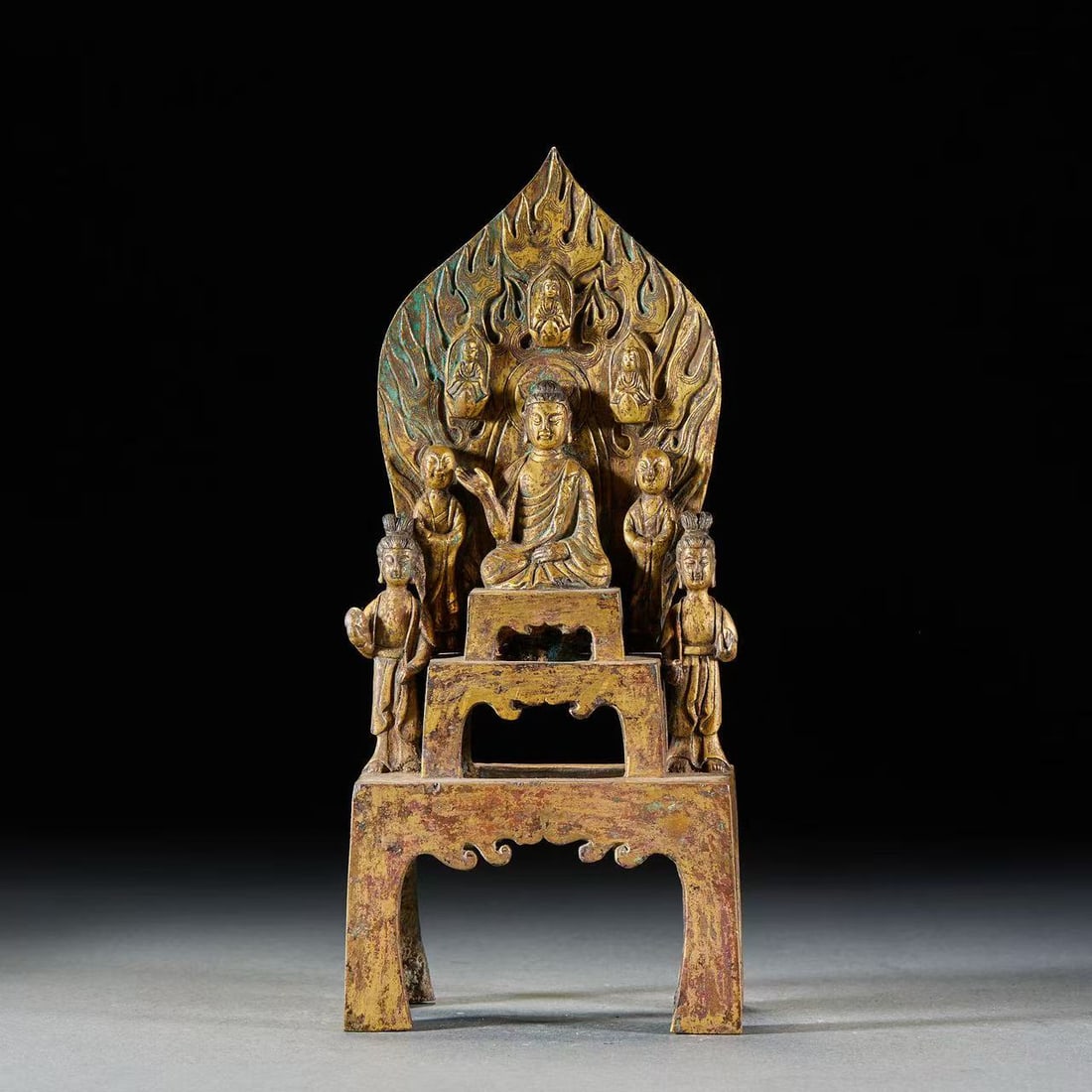 Gilt Bronze Seated Buddha Statue from the Northern Wei Dynasty in China: /