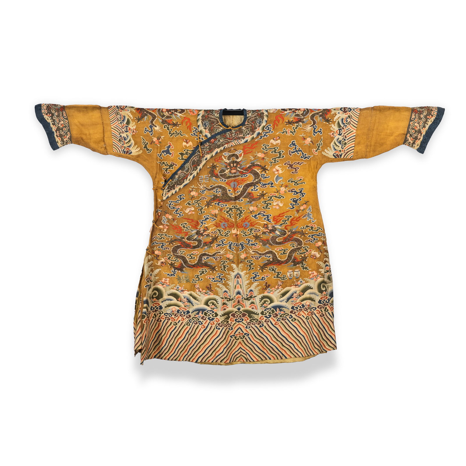 Chinese Qing Dynasty silk dragon robe (1 of 12)