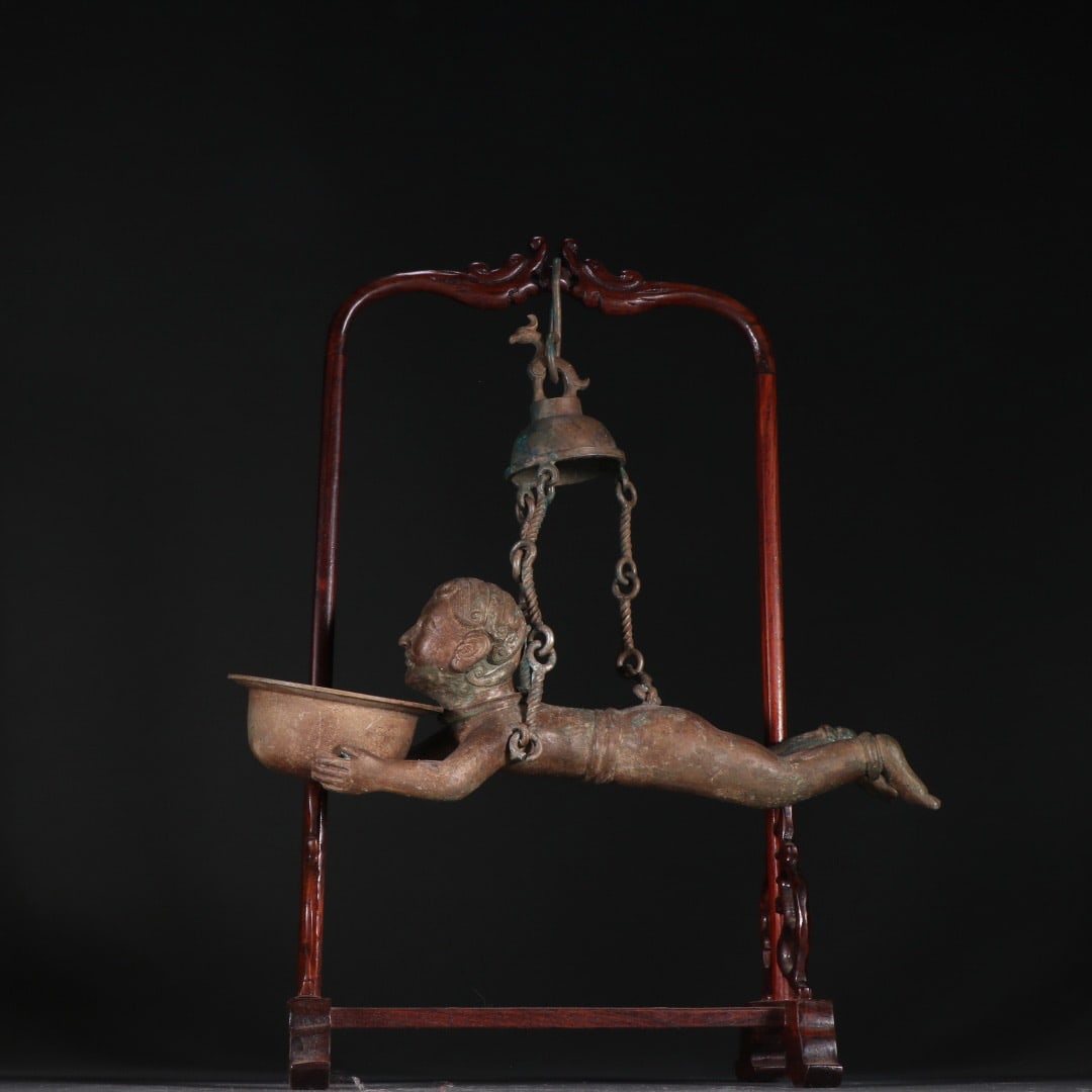 Old Collection of Bronze Human-Shaped Chandelier (1 of 9)