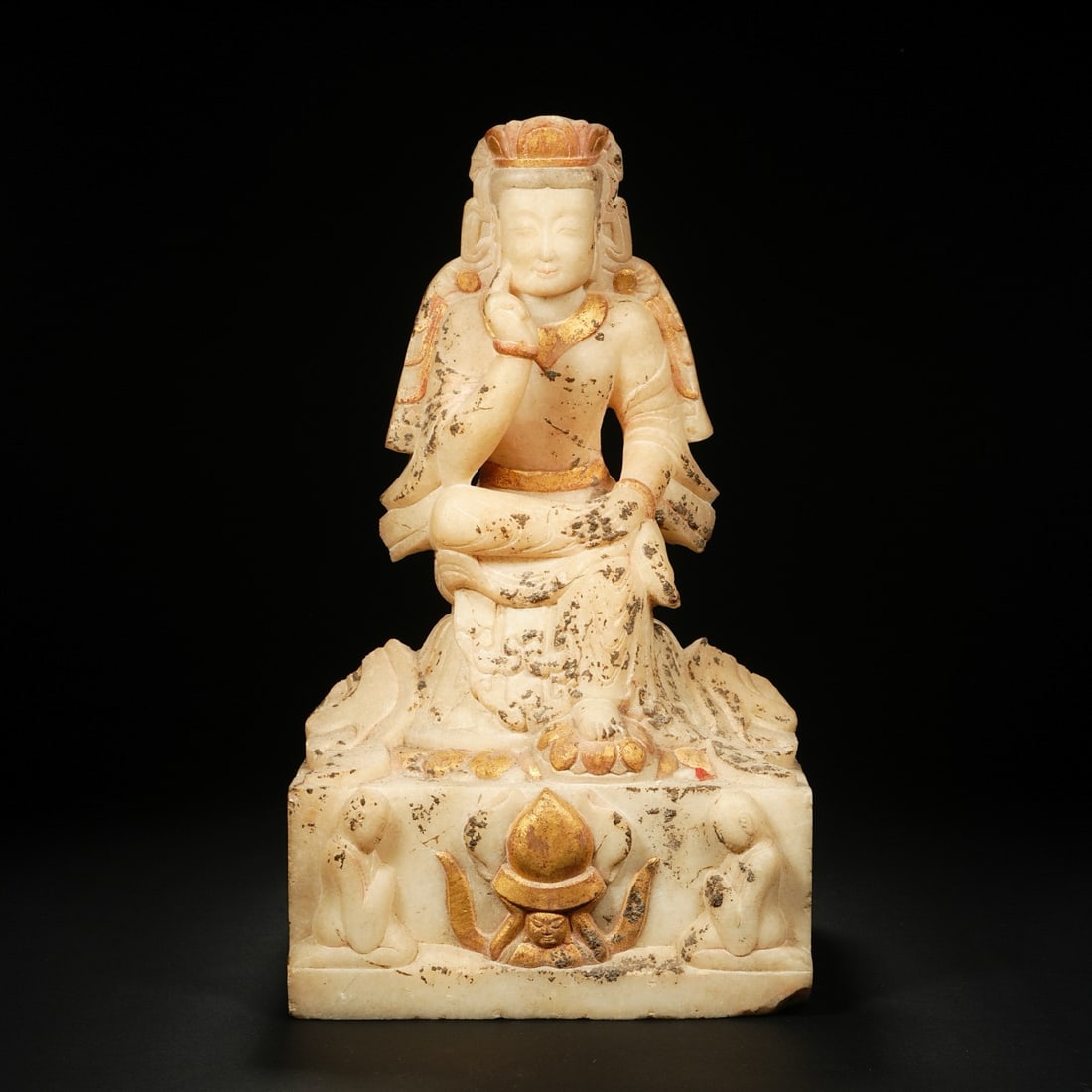 Chinese Tang Dynasty White Marble Seated Buddha Statue (1 of 9)