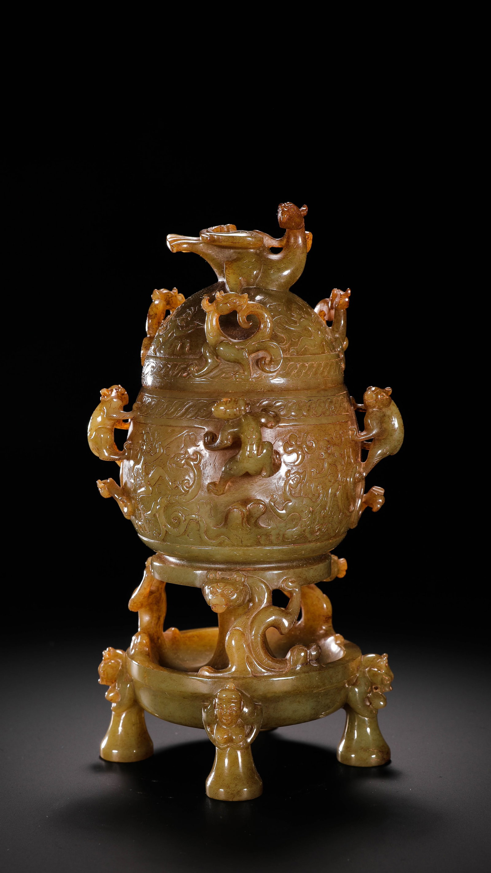 Jade incense burner from the Han Dynasty in China (1 of 12)