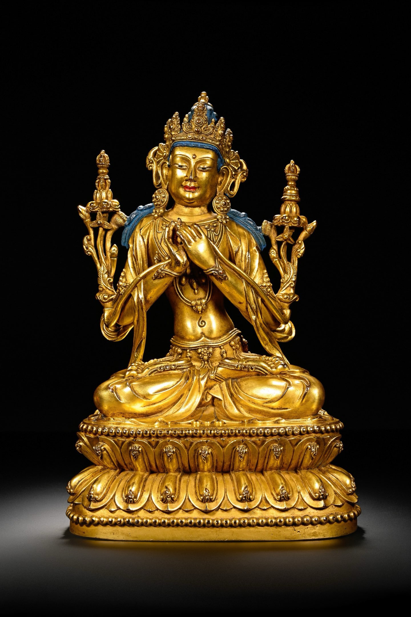 Gilt Bronze Seated Buddha Statue from the Yongle Period of the Ming Dynasty in China: /