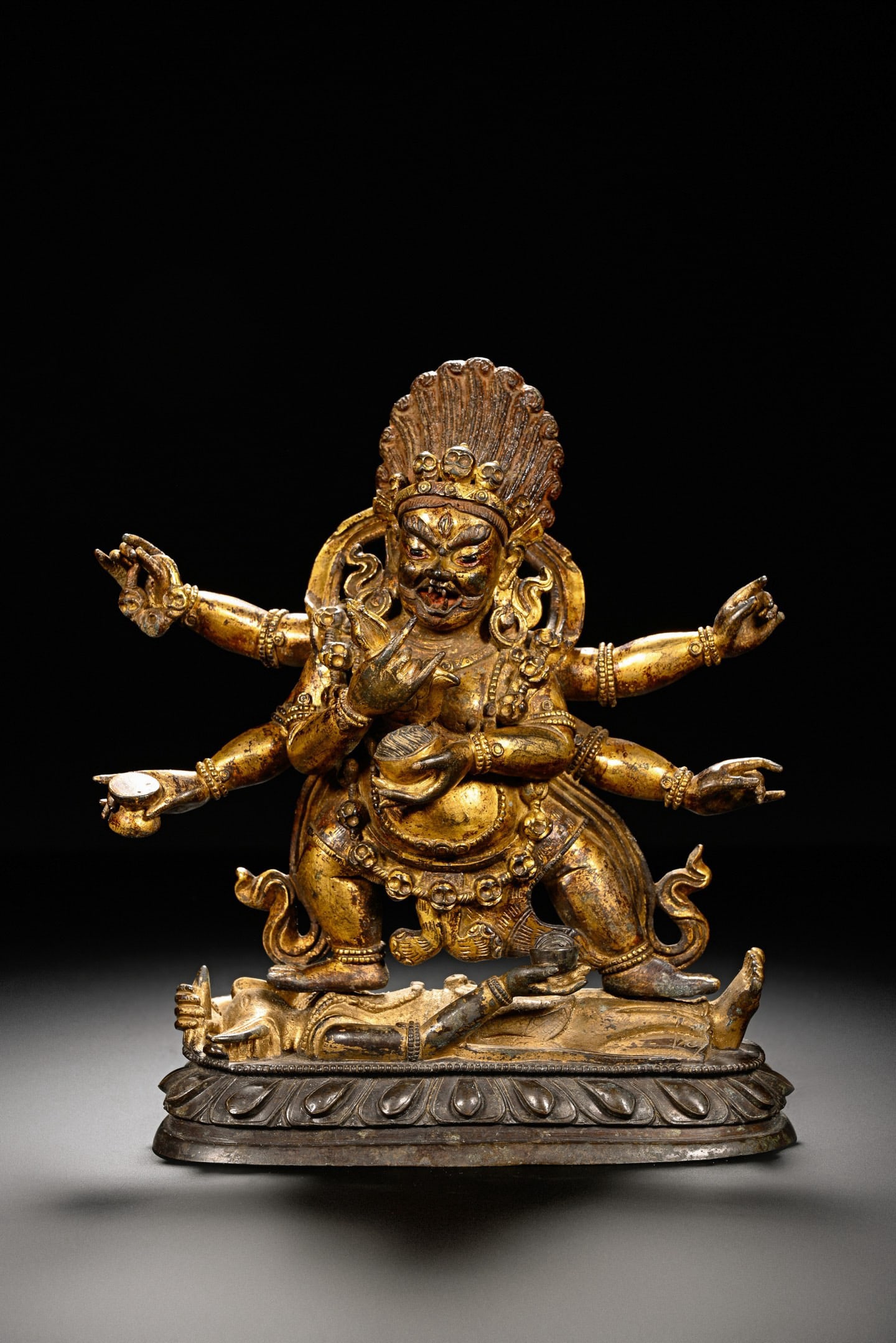 Chinese Ming Dynasty Gilt Bronze Standing Buddha Statue (1 of 15)