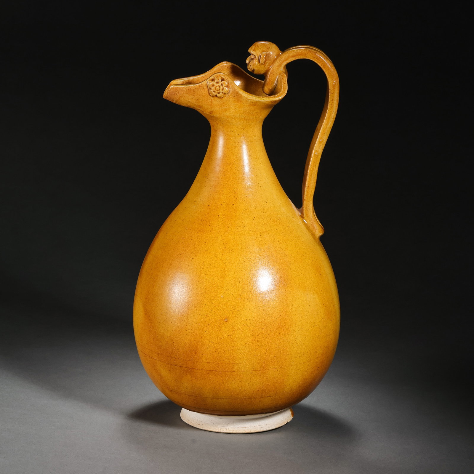 Yellow-glazed ewer from Gongxian kiln, Tang Dynasty, China (1 of 10)