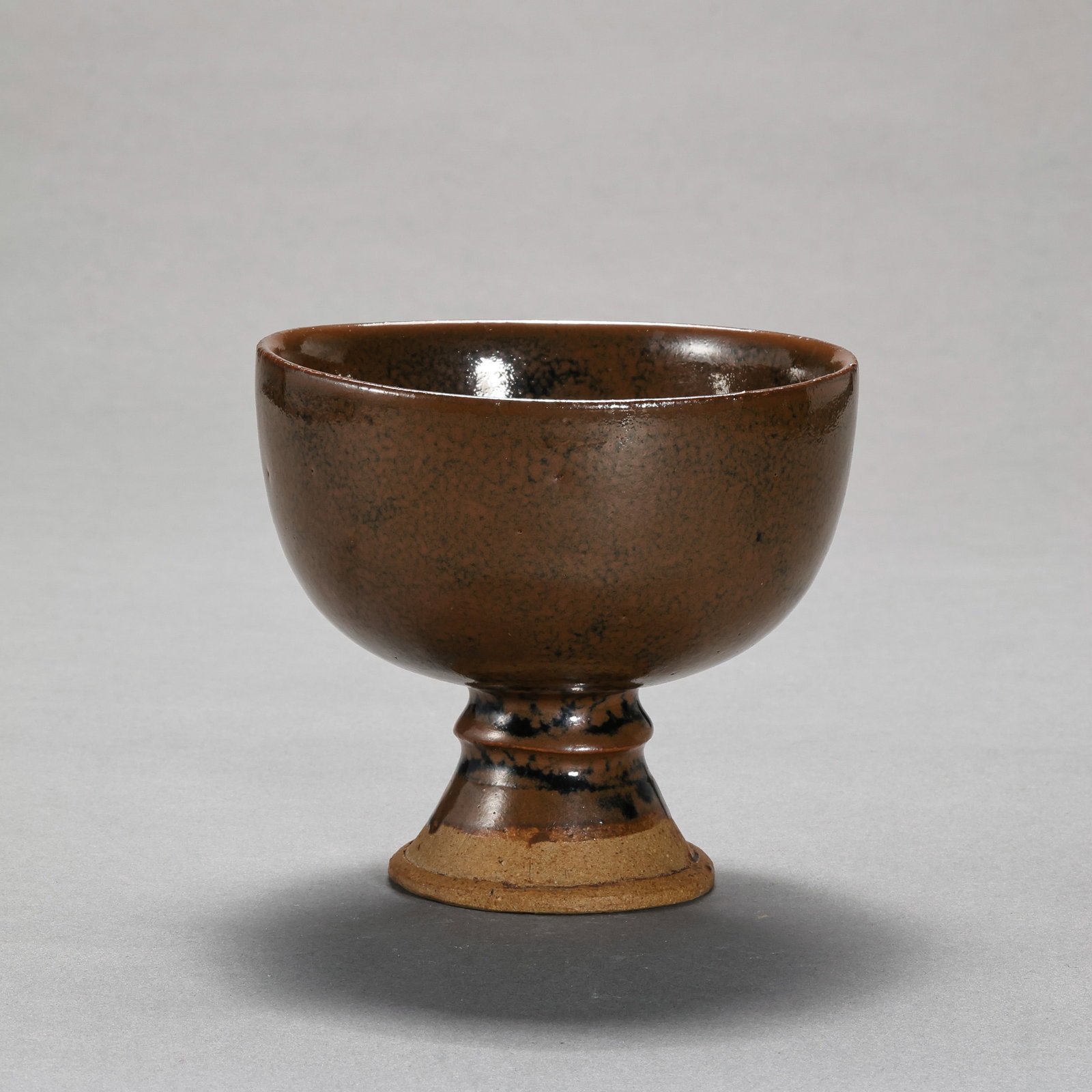 A tall stem cup with iron rust spots from the Cizhou ware of the Northern Song Dynasty, China. (1 of 11)