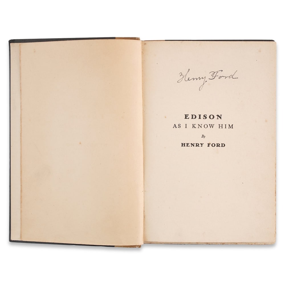 HENRY FORD SIGNED "EDISON AS I KNOW HIM" - 3