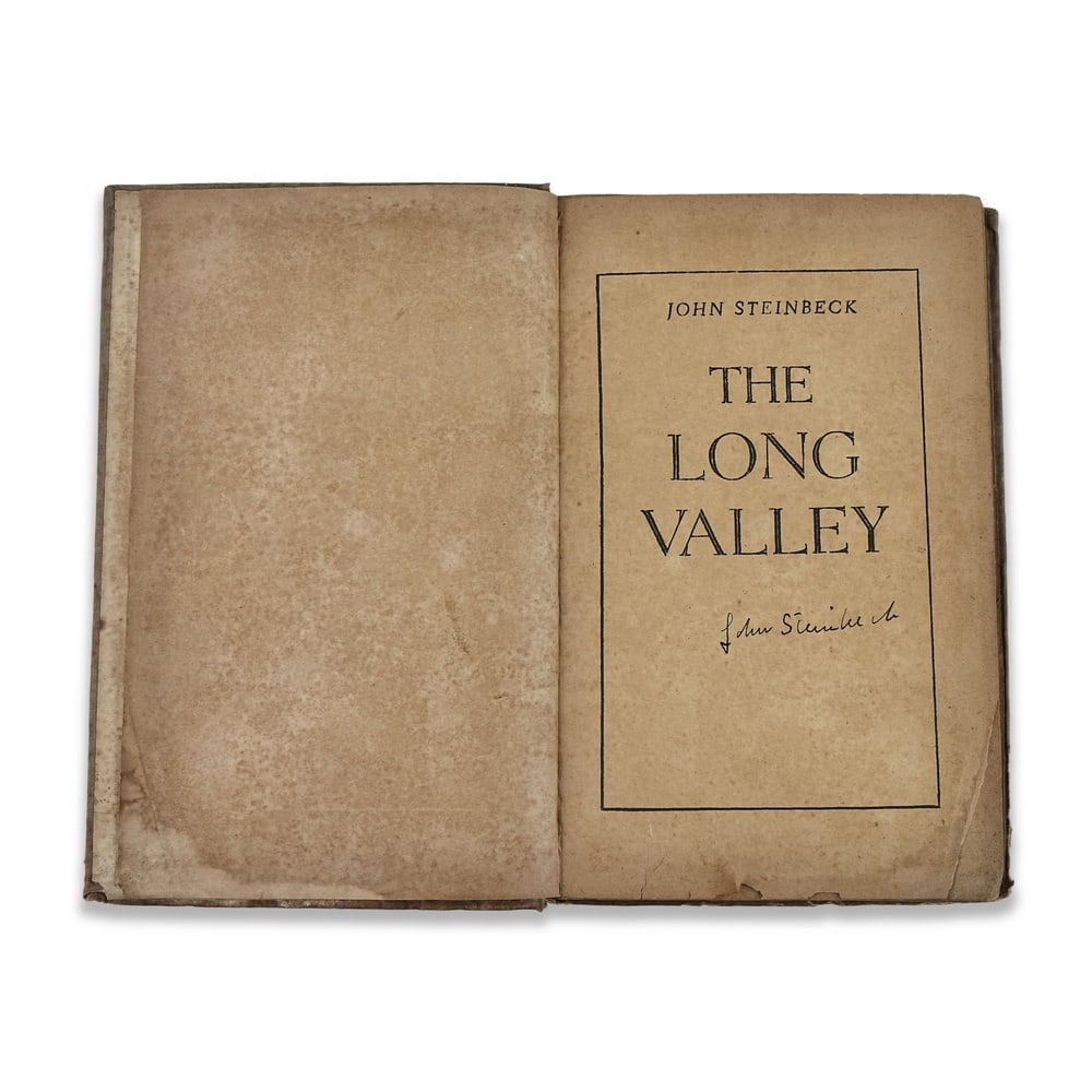 JOHN STEINBECK SIGNED "THE LONG VALLEY" FIRST EDITION - 3