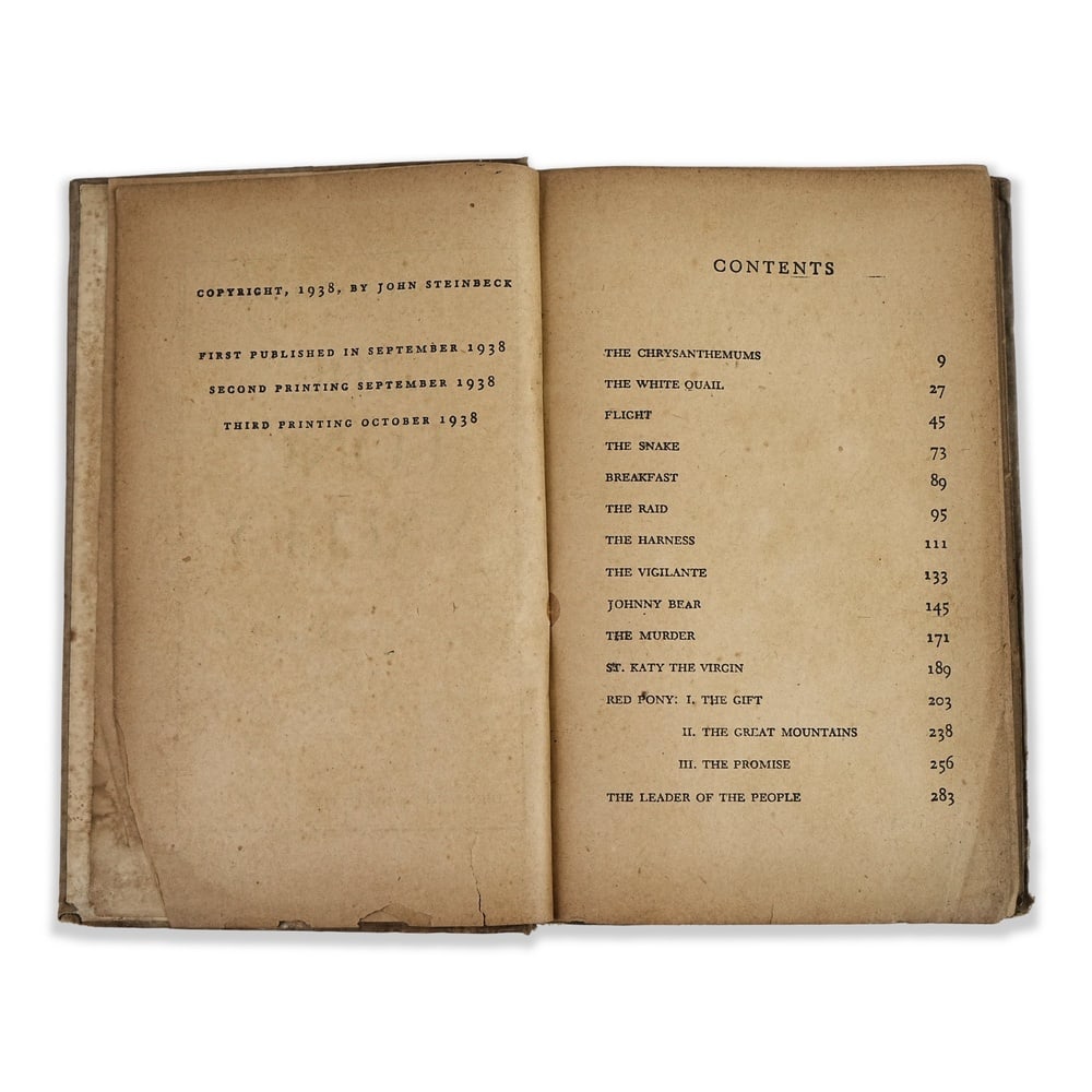 JOHN STEINBECK SIGNED "THE LONG VALLEY" FIRST EDITION - 4