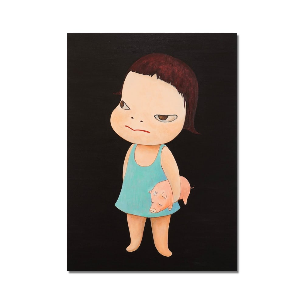YOSHITOMO NARA (B.1959), ATTRIBUTED TO, ACRYLIC ON CANVAS: Image Dimensions: 28 5/8 x 20 1/4 in (72.6 x 51.6 cm) Signed (verso) This painting comes with COA. Yoshitomo Nara, one of Japan's most influential contemporary artists, is celebrated for his iconic de