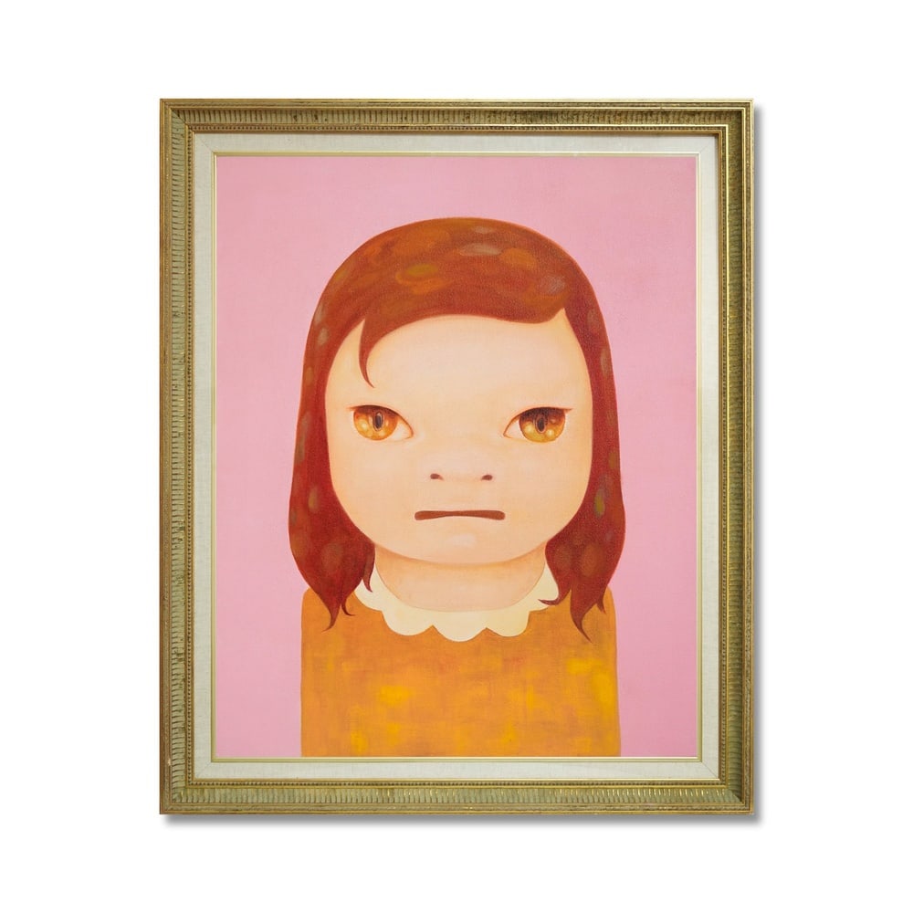 YOSHITOMO NARA (B.1959), ATTRIBUTED TO, ACRYLIC ON CANVAS: Image Dimensions: 35 3/4 x 28 3/4 in (91 x 73 cm) Signed (reverse) This painting comes with COA. Yoshitomo Nara, one of the most prominent figures in Japanese contemporary art, is celebrated for his d