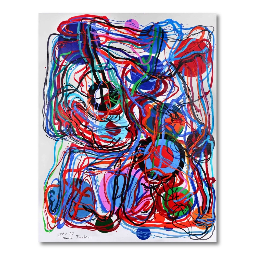 ATSUKO TANAKA (1932-2005), ATTRIBUTED TO, ACRYLIC ON CANVAS: Image Dimensions: 51 1/8 x 39 3/8 in (130 x 100 cm) Signed (lower left) This painting comes with COA. Atsuko Tanaka (1932-2005) was a central figure in Japan's postwar avant-garde movement, Gutai.