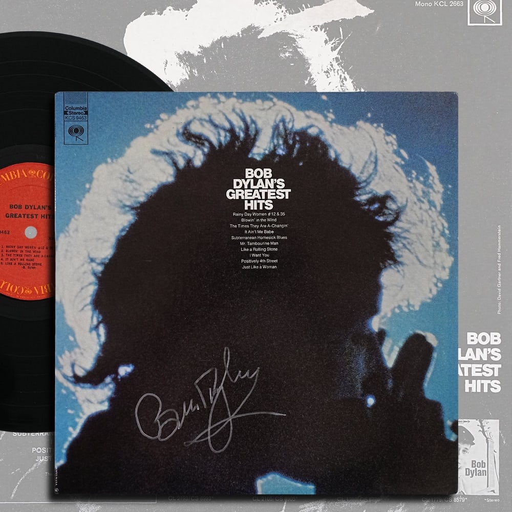 BOB DYLAN SIGNED "BOB DYLAN'S GREATEST HITS" LP (1 of 6)