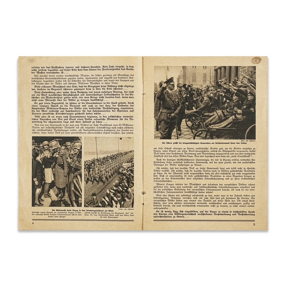 ADOLF HITLER SIGNED DEUTSCHE KRIEGSOPFERVERSORGUNG SPECIAL ISSUE - 2