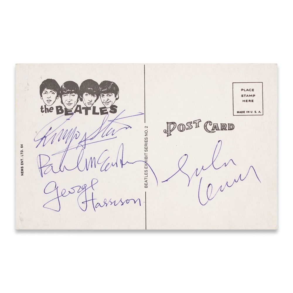 THE BEATLES FULLY SIGNED POSTCARD - 2