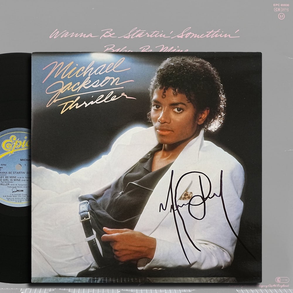 MICHAEL JACKSON SIGNED "THRILLER" LP (1 of 8)