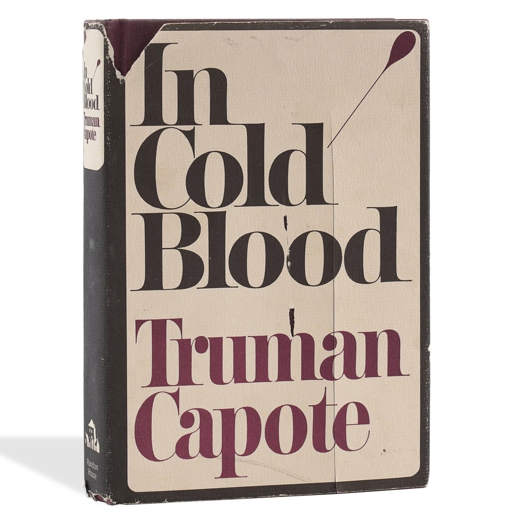 TRUMAN CAPOTE SIGNED "IN COLD BLOOD" FIRST EDITION FIRST PRINTING: 8 1/2 x 6 in (21.7 x 15.2 cm) Provenance and Authentication: According to the Letter of Authenticity (LOA) and Certificate of Authenticity (COA) provided by the consignor, this collectible was