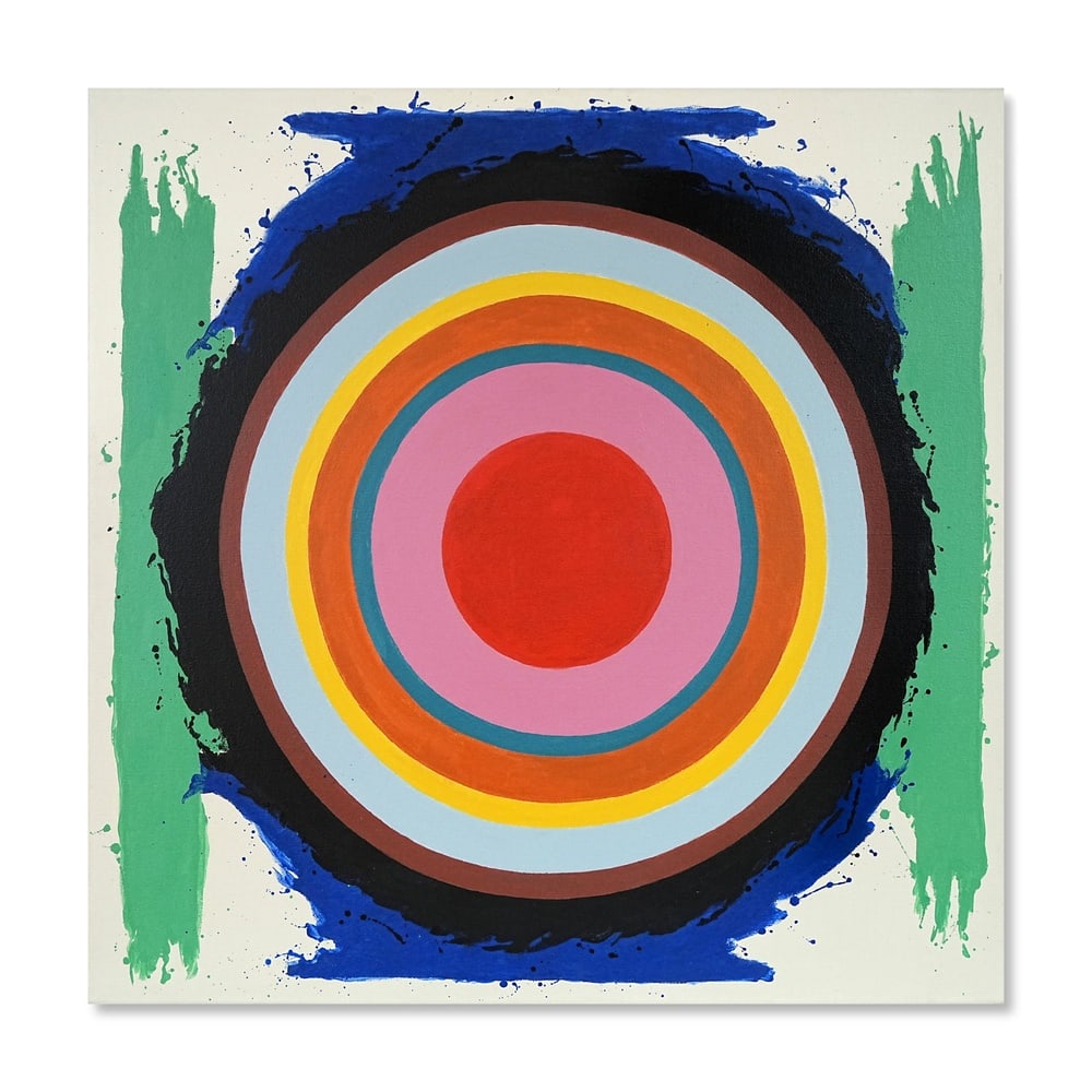 KENNETH NOLAND (1924-2010), ATTRIBUTED TO, ACRYLIC ON CANVAS: Signed (verso) Image Dimensions: 38 x 38 in (96.5 x 96.5 cm) Executed in 1958, Untitled belongs to a pivotal period in Kenneth Noland's development, when the artist was establishing the