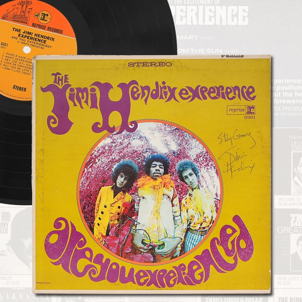 JIMI HENDRIX SIGNED "ARE YOU EXPERIENCED" LP: 12 1/4 x 12 1/4 in Provenance and Authentication: According to the Letter of Authenticity (LOA) and Certificate of Authenticity (COA) provided by the consignor, this collectible was subjected to a
