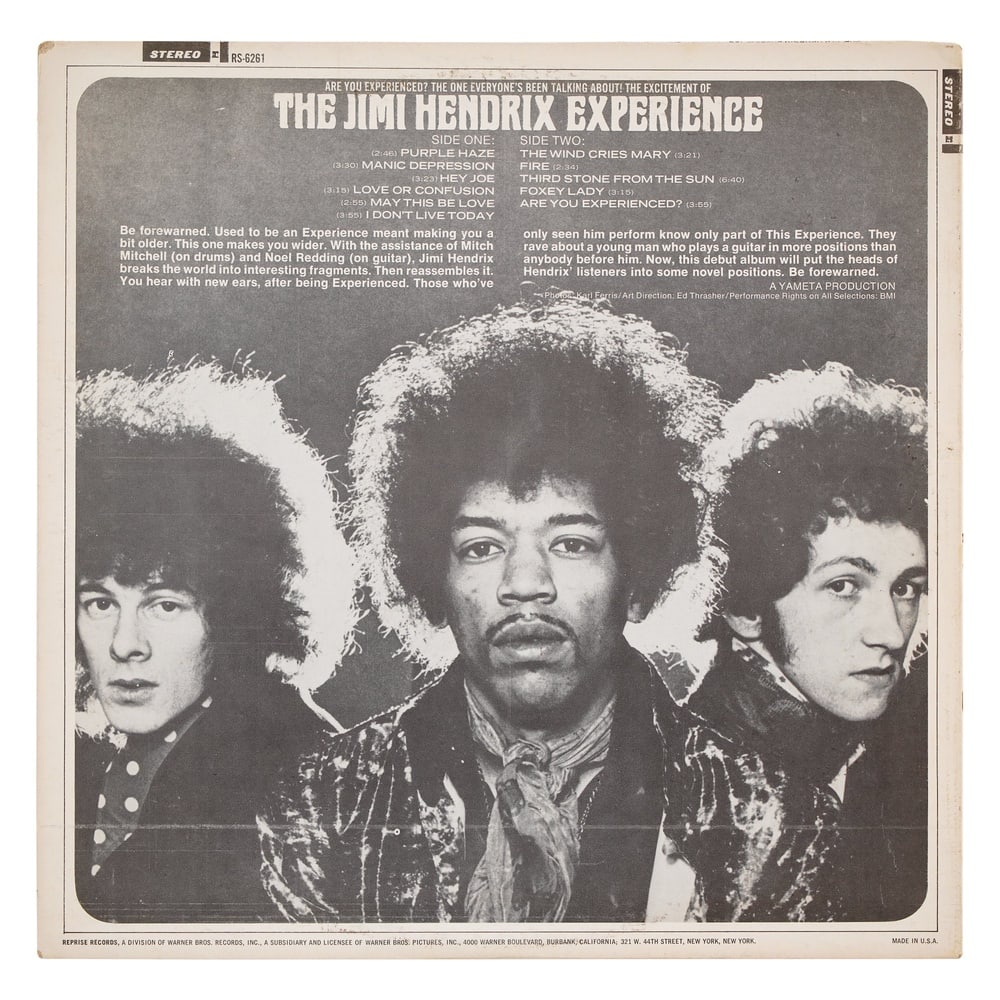 JIMI HENDRIX SIGNED "ARE YOU EXPERIENCED" LP - 2