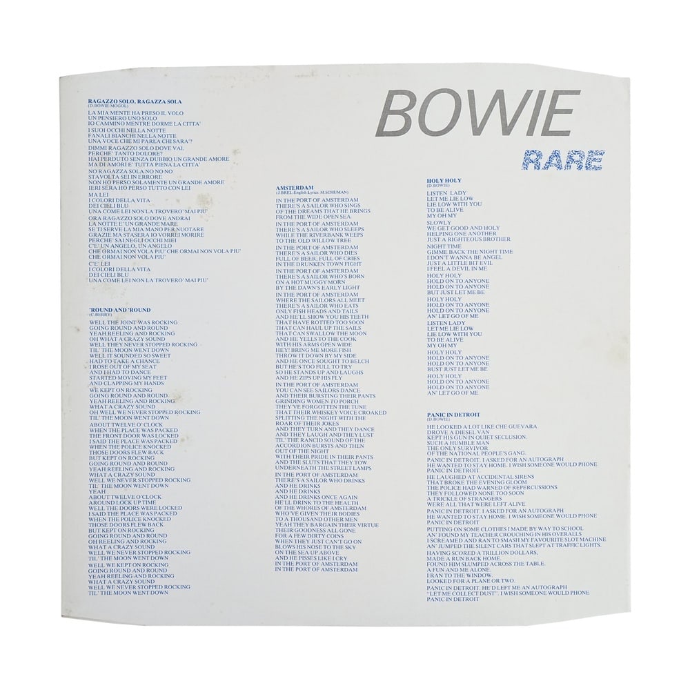 DAVID BOWIE SIGNED "BOWIE RARE" LP - 4