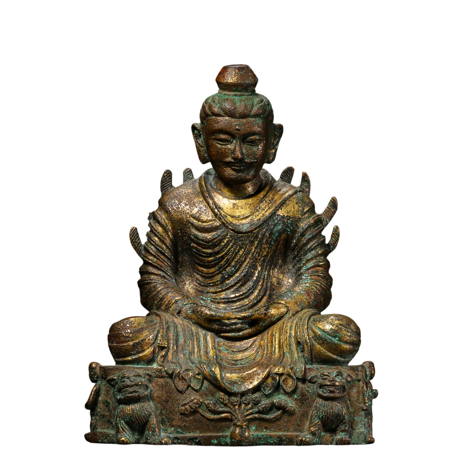 Gilt Bronze Seated Buddha Statue from the Northern Wei Dynasty in China (1 of 11)