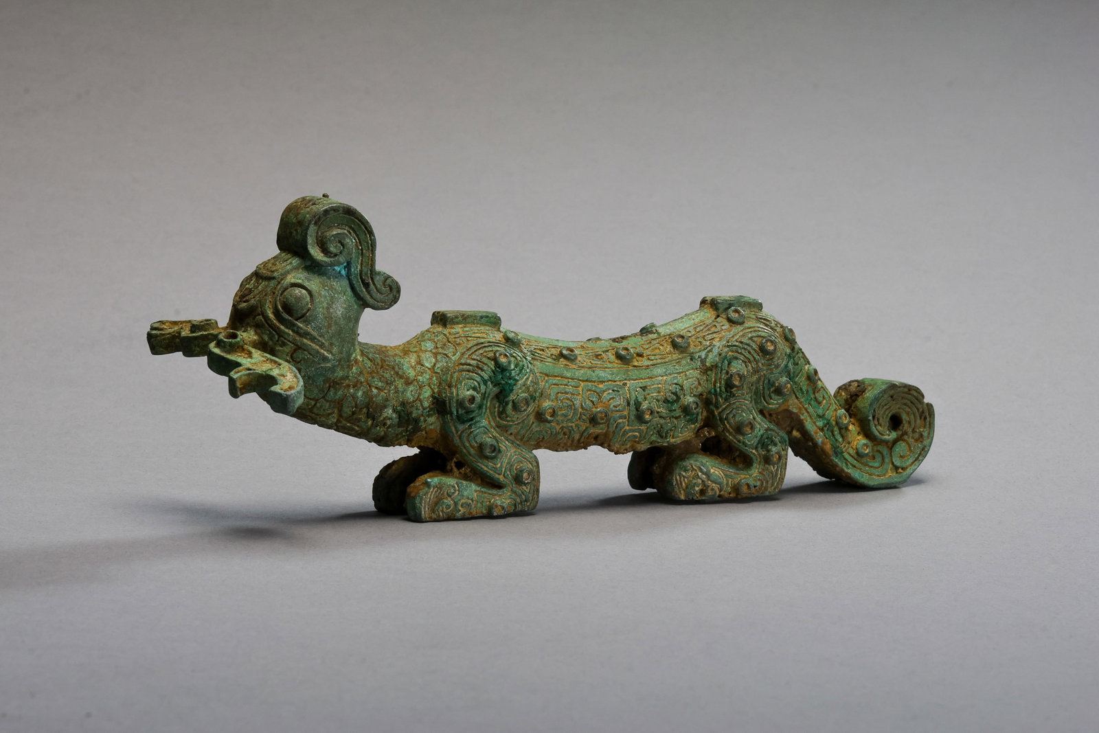 Bronze Dragon from the Shang and Zhou Dynasties in China (1 of 7)