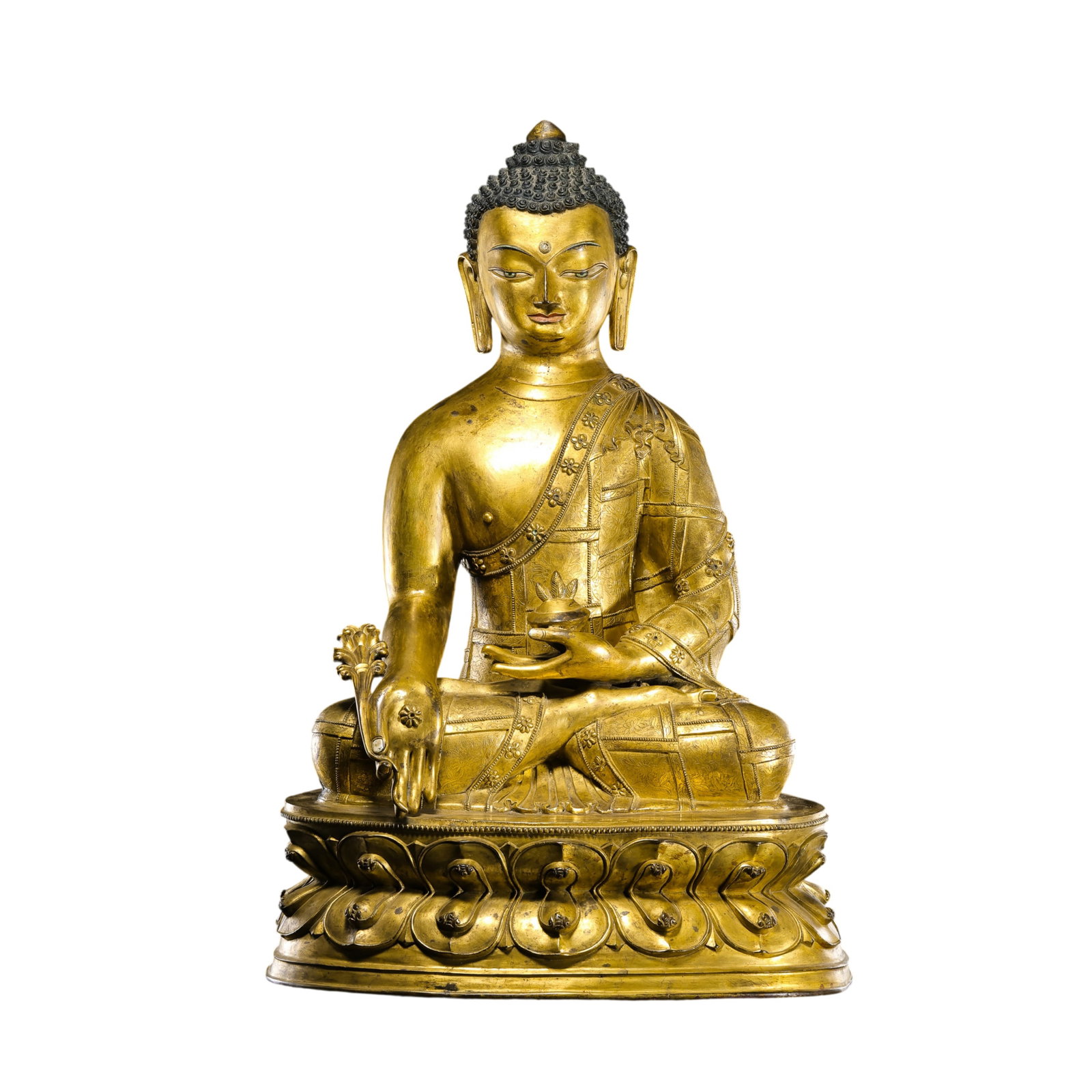 Chinese Ming Dynasty Gilt Bronze Seated Buddha Statue (1 of 13)