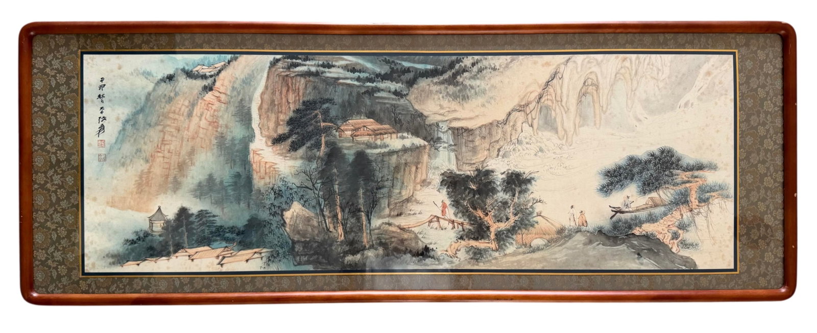 Landscape by Zhang Daqian: L. 105 cm. W. 35 cm.