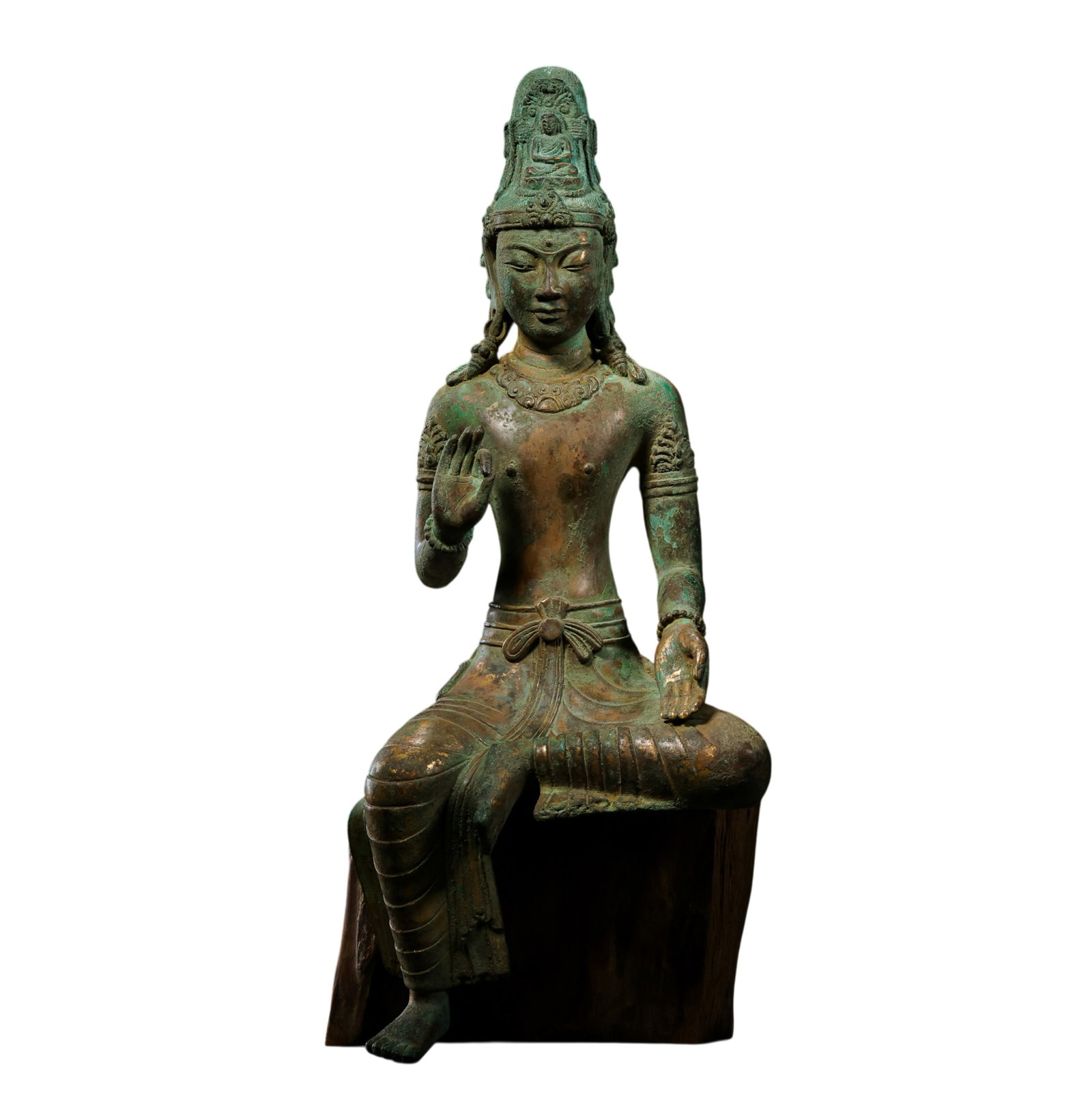 10th-century bronze seated Buddha statue from the Dali Kingdom (1 of 11)