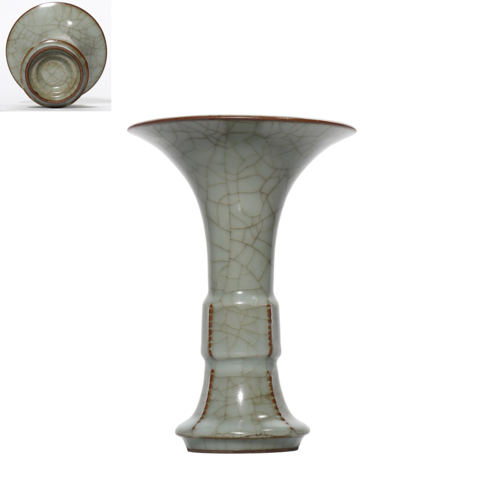 Celadon Flower Vase from the Official Kiln of the Song Dynasty, China: /