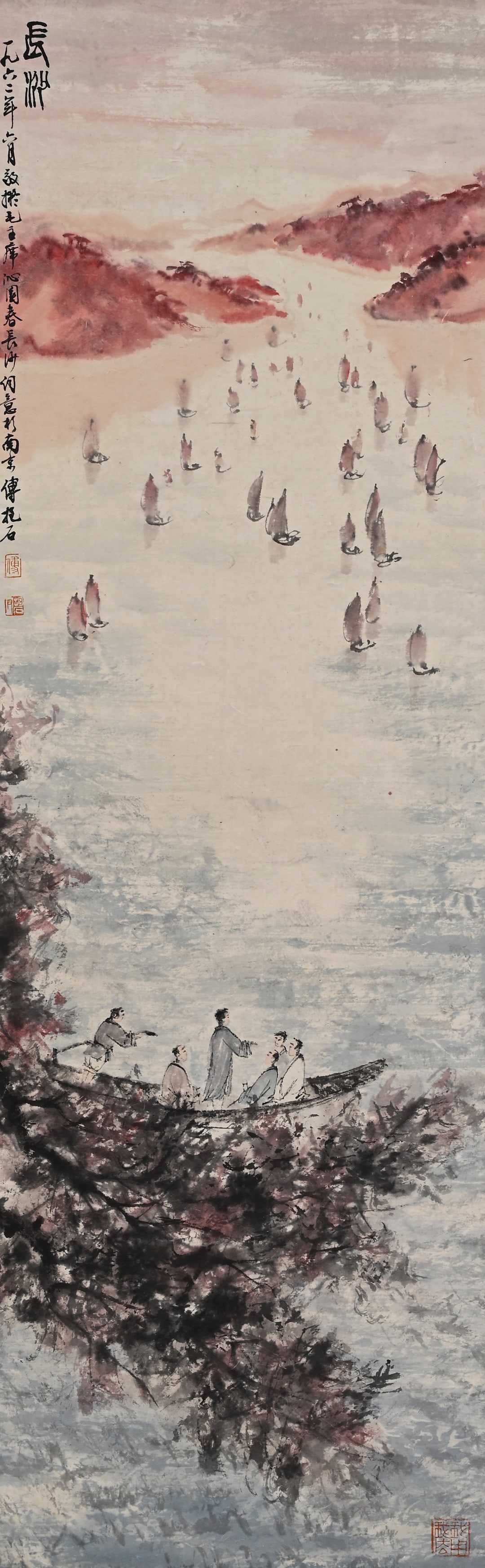 Three Landscape Screens by Fu Baoshi - 10