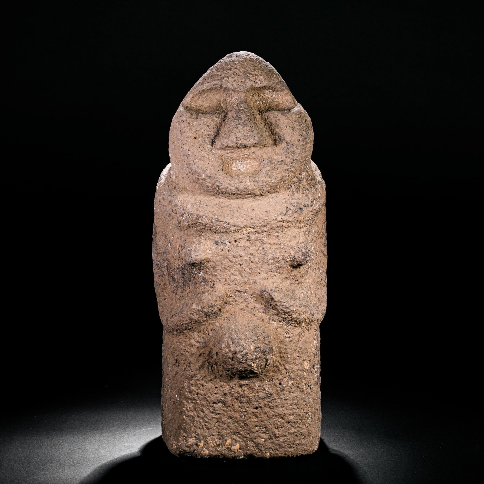 Stone figures from the Hongshan Culture period in China: H. 40 cm.