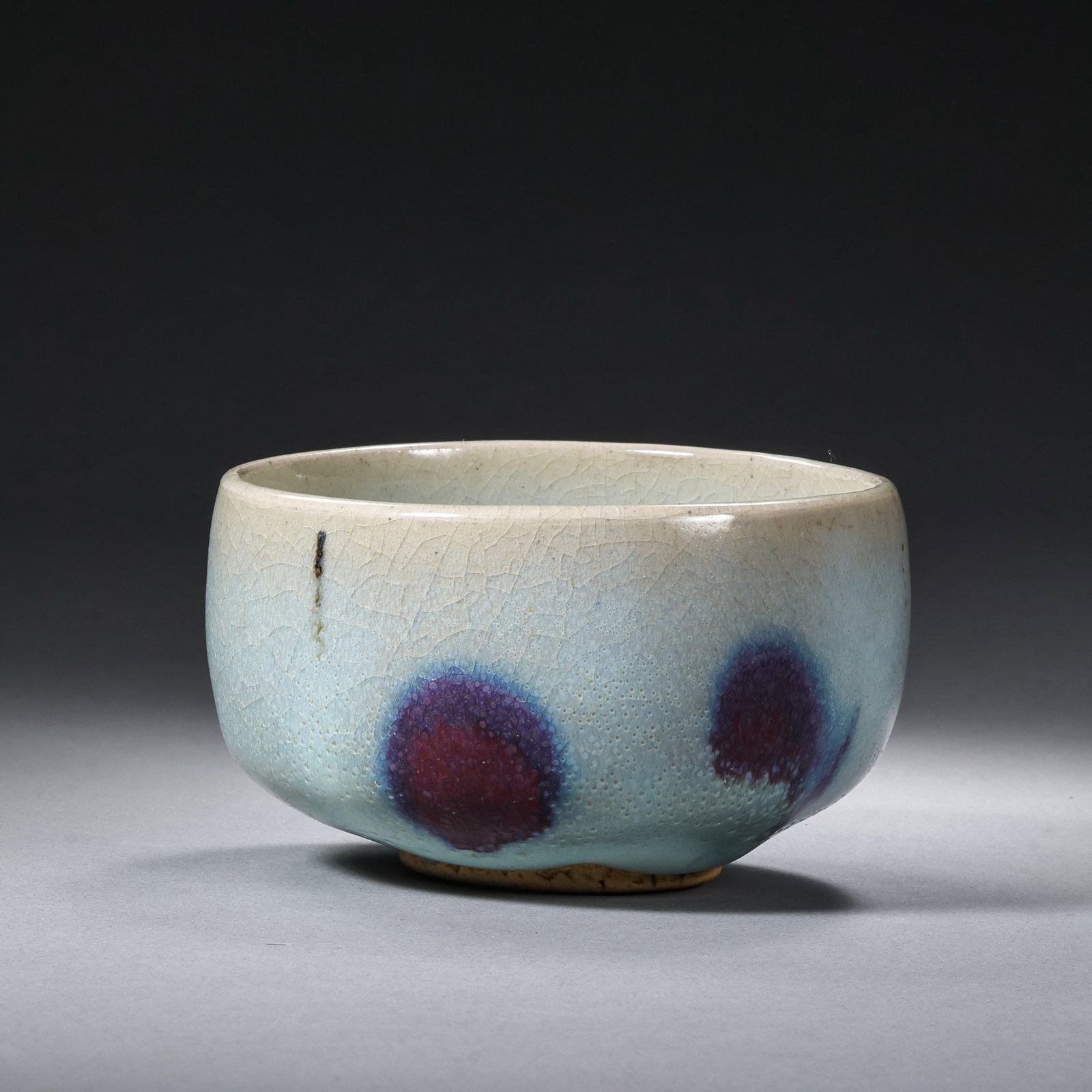 A Northern Song Dynasty Jun ware sky-blue glazed Luohan bowl with red glaze. (1 of 7)