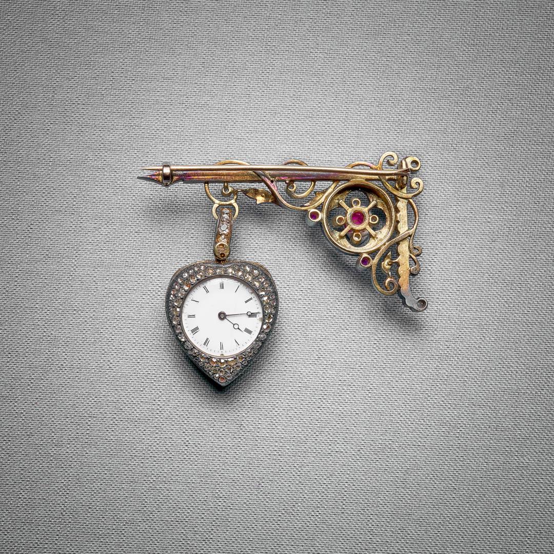 CHARLES OUDIN WATCH BROOCH (1 of 2)
