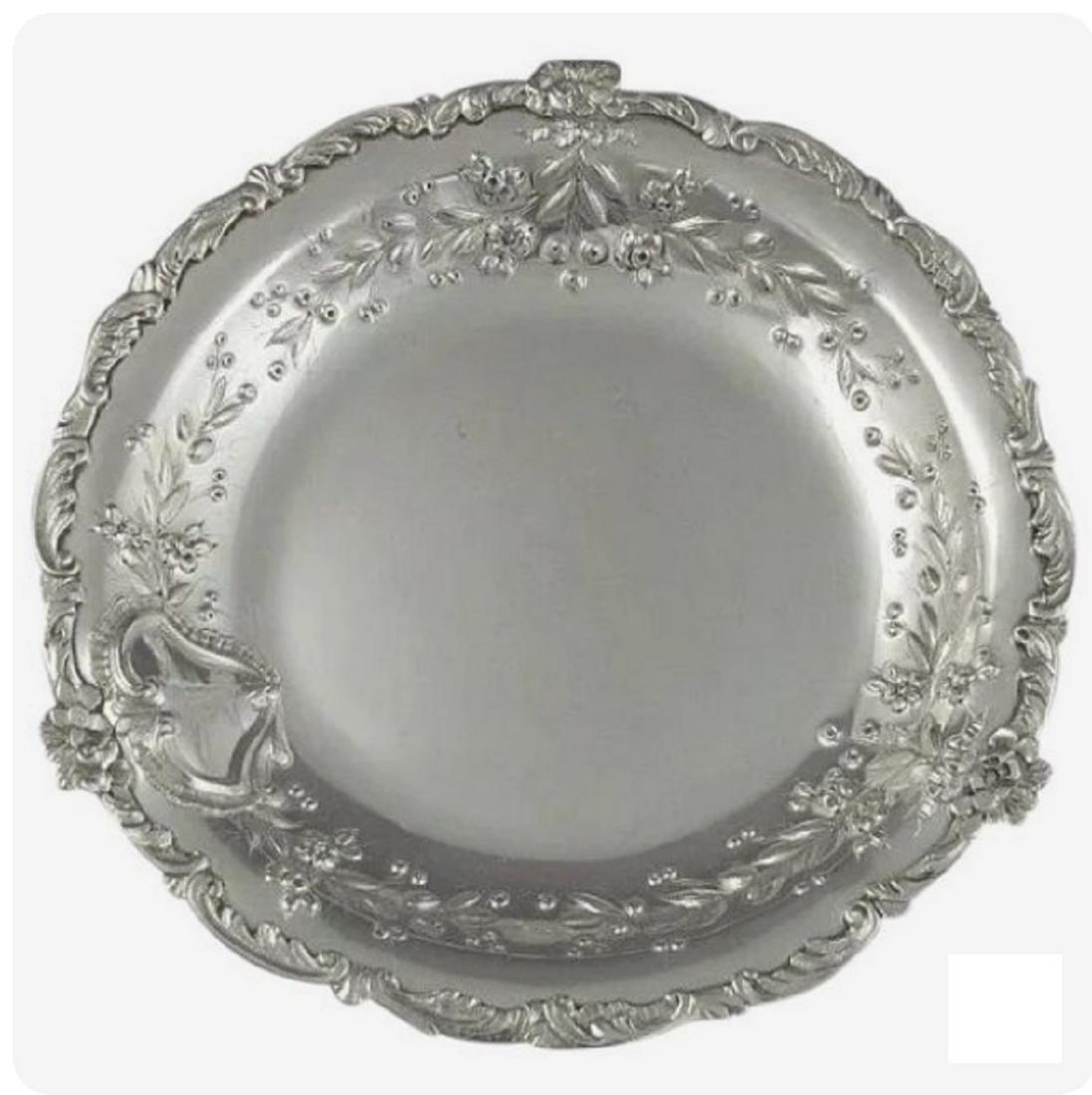 sterling bowl Emile Delaire -: Emile Delaire - French Sterling Silver Wine Coaster Paris year range 1882-1920 weight 5.2 troy oz Size: approx 6 inch diameter