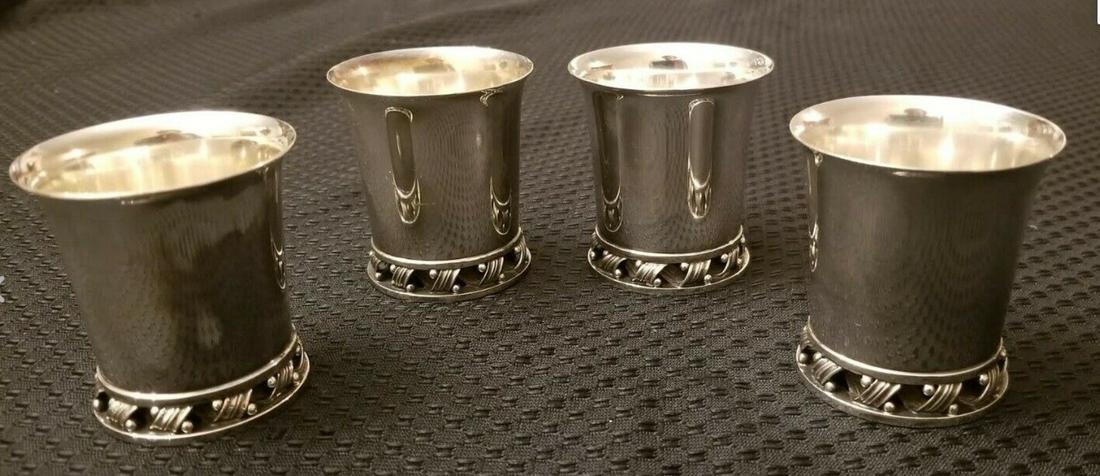 sterling cup Georg Jensen sterling silver beakers (4) (1 of 3)