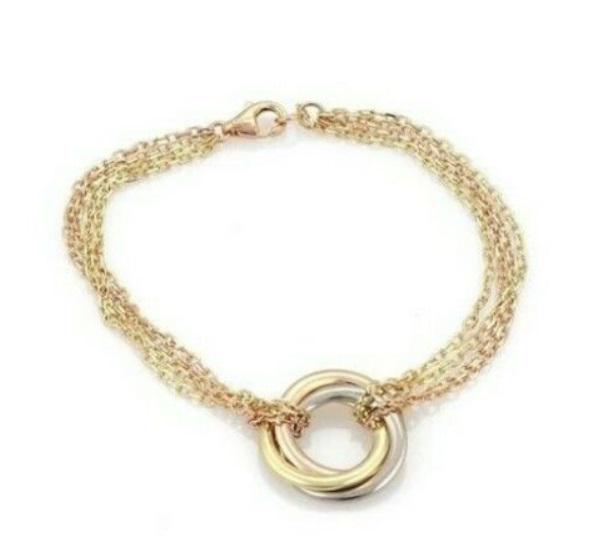 Cartier  bracelet trinity tri color 18k gold 4 chain (1 of 5)