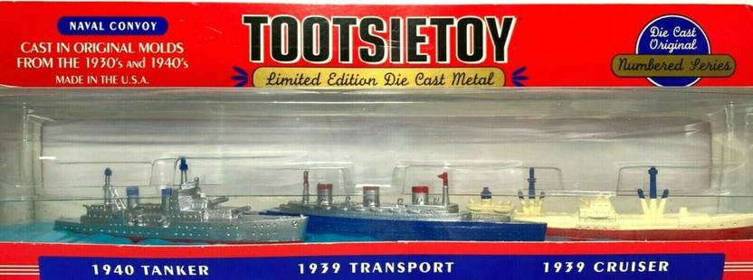 1930-40 Tootsie Toy WWII Military Naval Convoy Die: 1930-40 Tootsie Toy WWII Military Naval Convoy Die Cast Metal Limited Edition