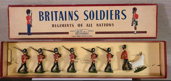 Britains soldiers regimen of all nations with box: registered 459993 made in England