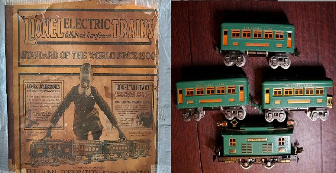 LIONEL TRAIN SET 296 PREWAR with Box - 253 Locomotive (1 of 12)